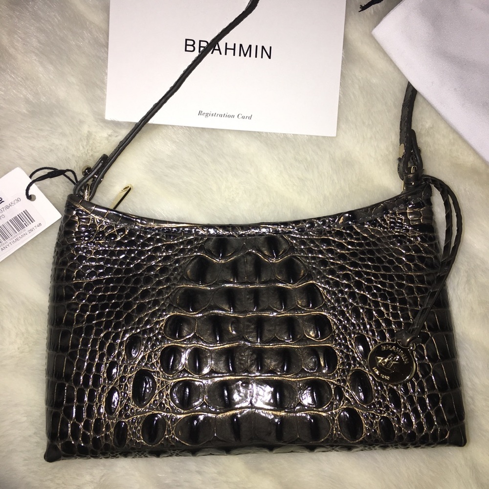 Brahmin Anytime Mini, Graphite NWT